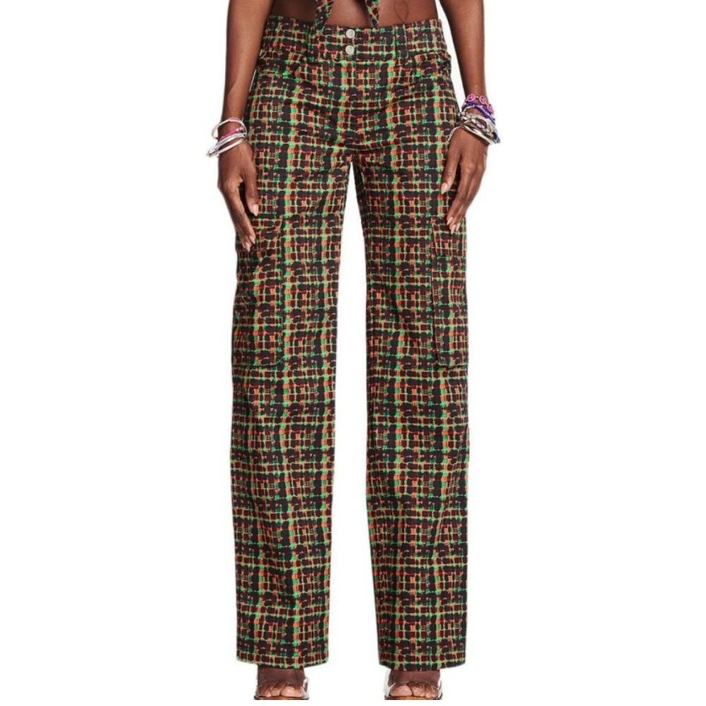 I.AM.GIA Dante Printed Check Pattern Cargo Pants